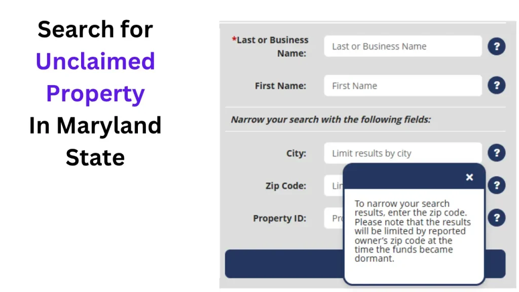 Search for Unclaimed Property
In Maryland State